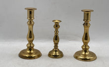 Load image into Gallery viewer, Set Of 3 Pcs Gold-Tone Collectible Home Decor Taper Candlestick Holder
