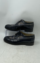 Load image into Gallery viewer, Papa Mens Black Leather Wingtip Lace-Up Oxford Dress Shoes Size EUR 42
