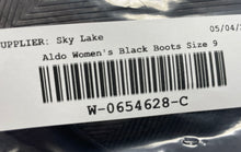 Load image into Gallery viewer, Aldo Womens Kilcooly Black Leather Square Toe Ankle Boots Size 9
