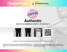Load image into Gallery viewer, Authentic Dolce &amp; Gabbana Womens Black Flat Front Trouser Pants Size EUR 38/52
