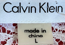 Load image into Gallery viewer, Calvin Klein Womens White Lace Open Front Cardigan Blouse Top Size L With Tag
