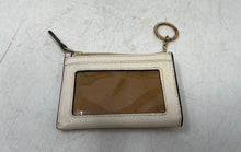 Load image into Gallery viewer, Coach Womens Beige Leather Logo Zipper ID Card Slot Mini Coin Wallet
