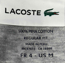 Load image into Gallery viewer, Lacoste Mens Gray Heather Regular Fit Short Sleeve Pullover T-Shirt Size M
