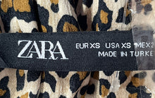 Load image into Gallery viewer, Zara Womens Multicolor Animal Print Spaghetti Straps Cropped Tank Top Size XS

