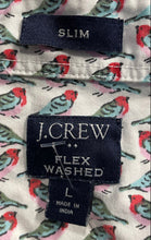 Load image into Gallery viewer, J. Crew Mens Multicolor Printed Slim Fit Flex Washed Button-Up Shirt Size L
