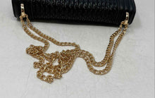 Load image into Gallery viewer, Madison West Womens Black Gold Faux Leather Chain Strap Braided Crossbody Purse
