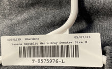 Load image into Gallery viewer, Banana Republic Mens Gray Heather Long Sleeve V-Neck Pullover Sweater Size M
