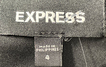Load image into Gallery viewer, Express Womens Black Back-Zip Short Straight &amp; Pencil Skirt Size 4

