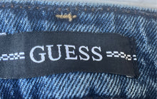 Load image into Gallery viewer, Guess Womens Blue Dark Wash Denim Pockets Mom Shorts Size 27
