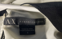 Load image into Gallery viewer, Armani Exchange Womens Beige Black Geometric 3/4 Sleeve Back Zip Shift Dress 0
