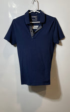 Load image into Gallery viewer, Express Mens Blue Short Sleeve Spread Collar Stretch Polo Shirt Size XS
