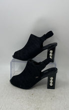 Load image into Gallery viewer, Jones New York Womens Endora Black Pearl Block Heel Slingback Sandals Size 6.5
