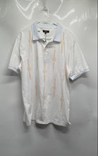 Load image into Gallery viewer, Moderno Mens White Gold Short Sleeve Collared Polo Shirt Size XXXL
