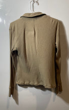 Load image into Gallery viewer, Banana Republic Womens Brown Long Sleeve Knitted Button-Up Shirt Size S
