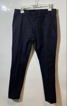Load image into Gallery viewer, Hugo Boss Mens Black Flat Front Slash Pocket Regular Fit Trouser Pants Size 30R
