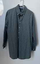 Load image into Gallery viewer, Tommy Hilfiger Mens Green Plaid Print Cotton Long Sleeve Dress Shirt Size L 16.5
