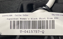 Load image into Gallery viewer, Superdown Womens Black Long Sleeve Deep V-Neck Cropped Blouse Top Sz 2XS w/ Tags
