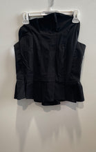 Load image into Gallery viewer, Anthropologie Womens Black Strapless Pullover Pleated Blouse Top Size M With Tag
