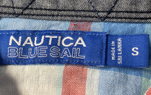 Load image into Gallery viewer, Nautica Mens Multicolor Plaid Short Sleeve Button-Up Shirt Size Small
