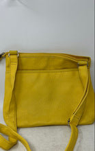 Load image into Gallery viewer, Rosetti Womens Yellow Faux Leather Adjustable Strap Zip Top Crossbody Bag
