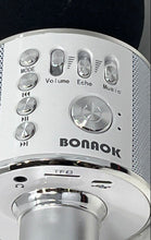 Load image into Gallery viewer, Bonaok Karaoke White Wireless Bluetooth Microphone With Case Not Tested
