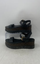 Load image into Gallery viewer, Michael Kors Womens Marlon Flatform Black Brown Wedge Ankle Strap Sandals 8.5M
