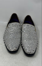 Load image into Gallery viewer, After Midnight Mens Silver-Tone Sparkly Glitter Slip-On Loafer Shoes Size 12
