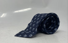 Load image into Gallery viewer, Christian Dior Mens Blue Geometric Silk Adjustable Pointed Tie One Size
