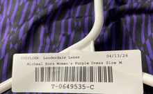 Load image into Gallery viewer, Michael Kors Womens Purple Long Sleeve Shift Dress Size Medium
