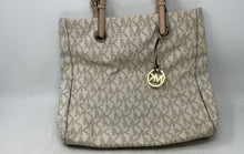 Load image into Gallery viewer, Michael Kors Womens Beige Charm Inner Pockets Shoulder Handbag
