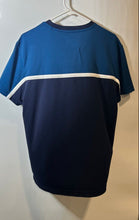 Load image into Gallery viewer, Lacoste Mens Blue Colorblock Short Sleeve Stretch Pullover T-Shirt Size Large

