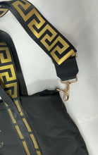 Load image into Gallery viewer, Versace Parfums Womens Black Inner Pockets Bottom Studs Tote Handbag
