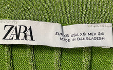 Load image into Gallery viewer, Zara Womens Green Ribbed Knit Scoop Neck Sleeveless Pullover Tank Top Size XS
