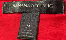Load image into Gallery viewer, Banana Republic Womens Red Short Sleeve V-Neck Pullover Blouse Top Size M
