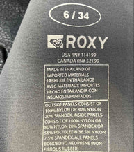 Load image into Gallery viewer, Roxy Syncro Kids Black Gray Long Sleeve Body Glove Diving Wetsuit Size 6/34
