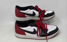 Load image into Gallery viewer, Nike Mens Jordan 1 Retro Low OG Black White Red Lace-Up Sneaker Shoes Size 8.5
