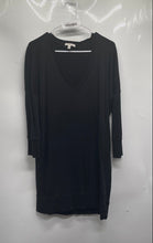 Load image into Gallery viewer, Express Womens Black Long Sleeve V-Neck MidI Length Sweater Dress Size Medium
