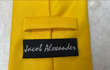 Load image into Gallery viewer, Jacob Alexander Mens Yellow Adjustable Hand Made Formal Designer Tie
