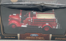 Load image into Gallery viewer, Road Signature Series Red Ford 1938 Fire Engine Scale 1:24 Die-Cast Model Car
