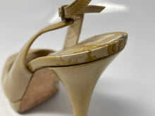 Load image into Gallery viewer, Authentic Jimmy Choo London Womens Beige High Slingback Heels Size EU 40 Damaged
