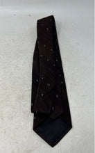 Load image into Gallery viewer, Lanvin Mens Brown Embroidered Geometric Adjustable Formal Pointed Tie
