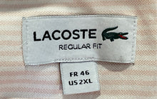 Load image into Gallery viewer, Lacoste Mens Pink Striped Regular Fit Long Sleeve Button-Up Shirt Size 2XL

