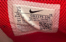 Load image into Gallery viewer, Nike Kids Dunk High DB2179-106 Red White Leather Lace-Up Sneaker Shoes Size 7Y
