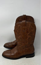Load image into Gallery viewer, Mens Brown Leather Embroidered Square Toe Western Cowboy Boots Size 11.5
