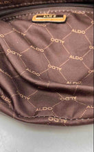 Load image into Gallery viewer, Aldo Womens Brown Leather Adjustable Chain Strap Key Lock Charm Crossbody Bag
