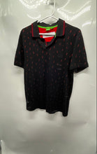 Load image into Gallery viewer, Hugo Boss Mens Black Printed Short Sleeve Collared Slim Fit Polo Shirt Size L
