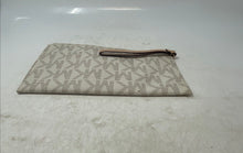 Load image into Gallery viewer, Michael Kors Womens Tan And Brown Signature Print Zipper Wristlet Wallet

