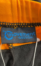 Load image into Gallery viewer, Movement Session Mens Black Orange Colorblock Stretch Athletic Shorts Size 38
