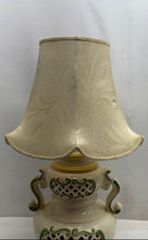 Load image into Gallery viewer, Vintage Cutout Scroll Design Shade Ceramic Table Lamp Not Tested
