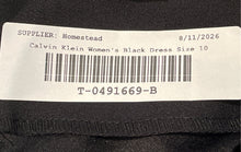 Load image into Gallery viewer, Calvin Klein Womens Black Short Sleeve Back Zip Sheath Dress Size 10
